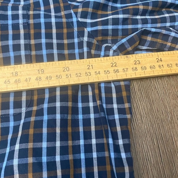 Arrow 1851 Men's Tall Hamilton Poplins Long Sleeve Button Down Plaid Shirt, M - Picture 4 of 5